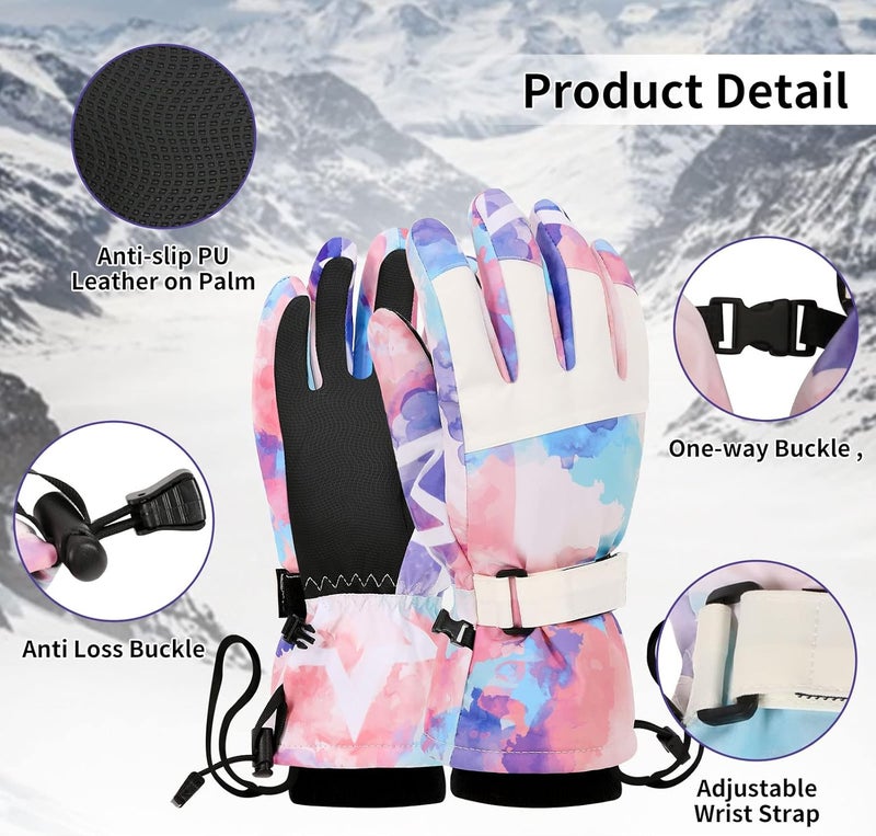 Lorpect Ski Gloves, Snow Gloves, Touchscreen Snowboard Glove, Winter Warm Glove for Cold Weather - Image 3